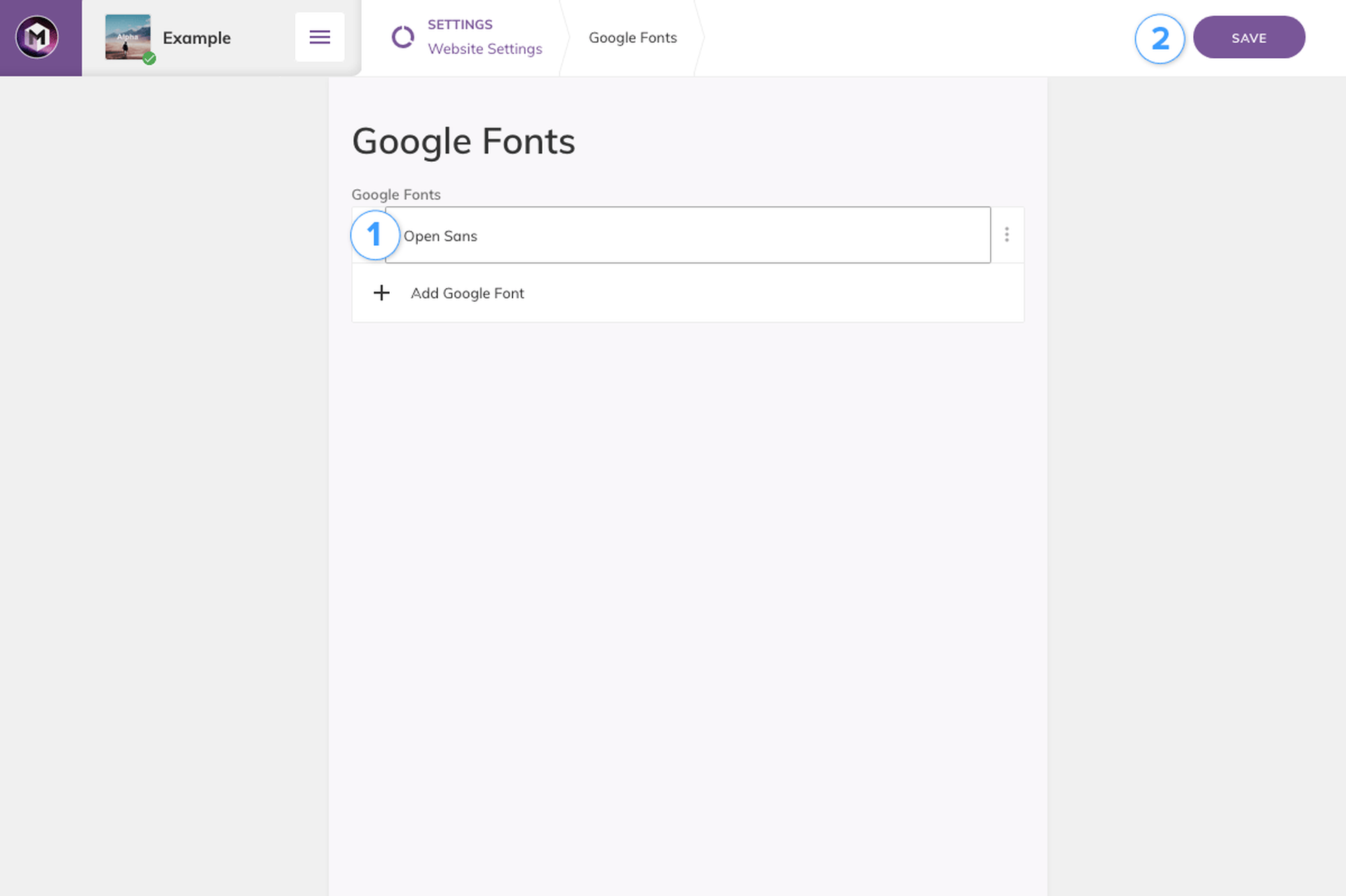 Adding Google Fonts