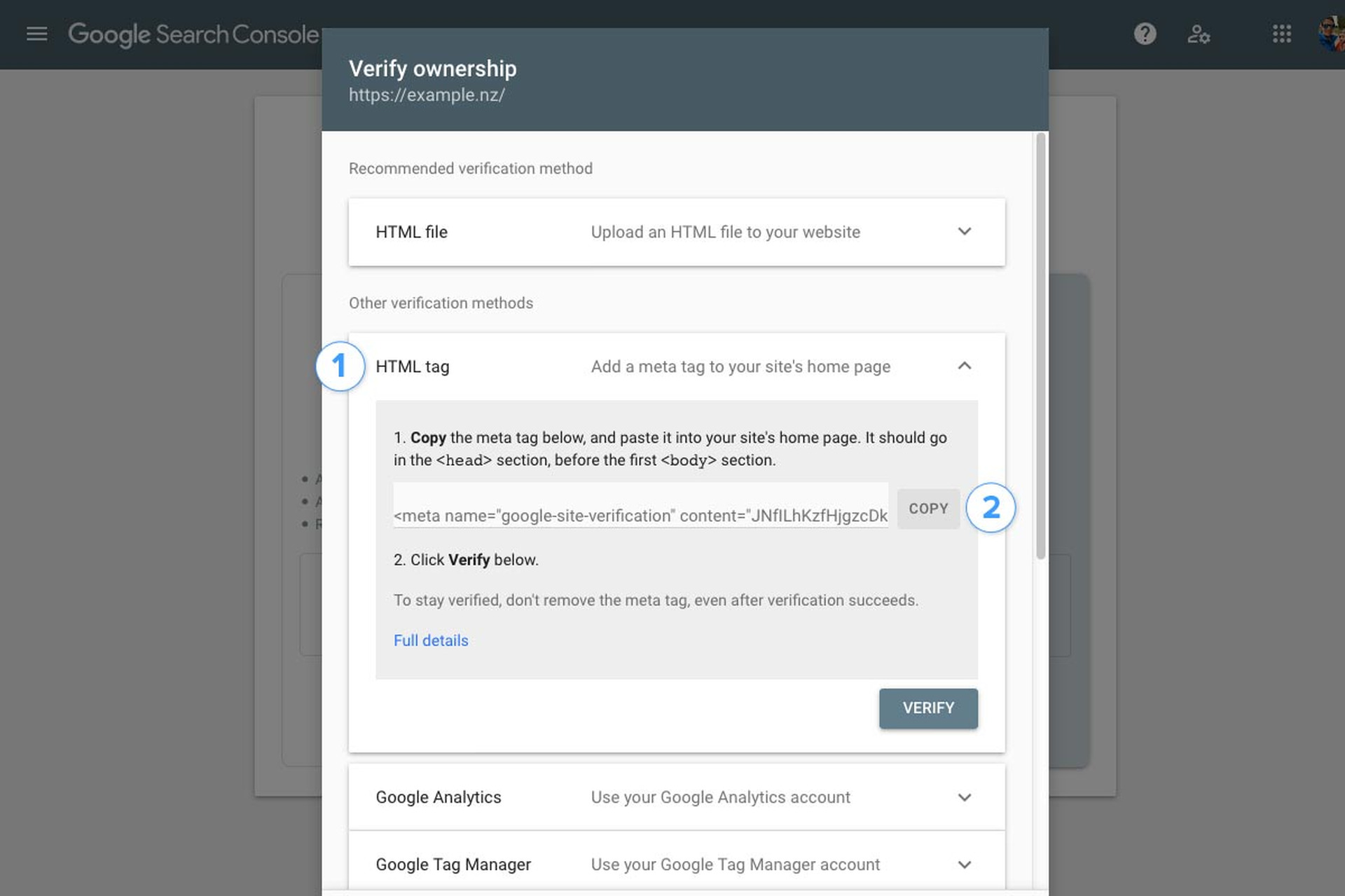 Submitting your website to Google